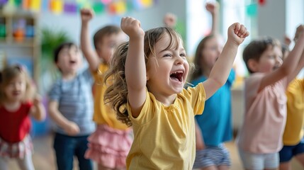 Joyful Kids in Playgroup