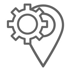 Map setting icon, vector illustration, simple design, best used for web