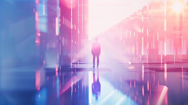 2024 business planning and strategy concept Analytical businessman planning business growth 2024 digital marketing profit income economy stock market trends and business 2024 trend : Generative AI