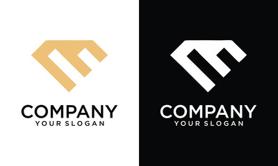 Initial letter  E or diamon creative logo template. vector illustration and logo inspiration