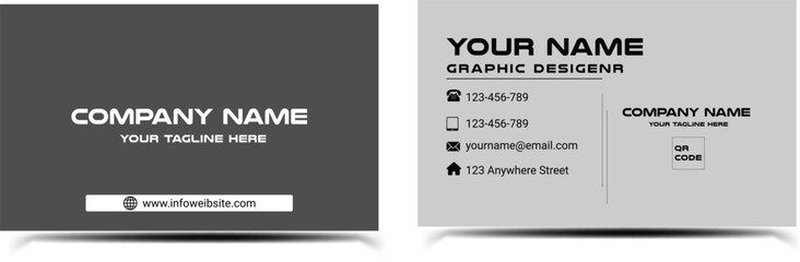 Professional and Minimalist Business Card Design with Unique  Color. 