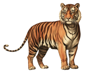 PNG Circus tiger wildlife standing