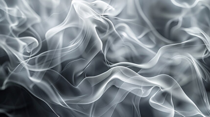 Obraz premium Tranquil scenes crafted by soothing platinum smoke drifting in serene patterns,