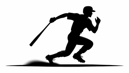 Shadow of a baseball player