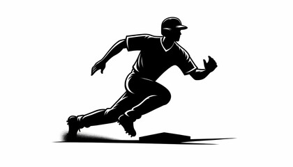 Shadow of a baseball player