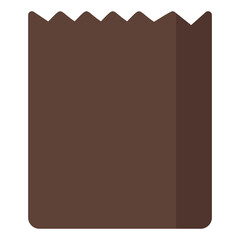 Paper Bag Icon in Flat Style