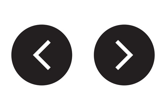 Left right or back next icon button vector
