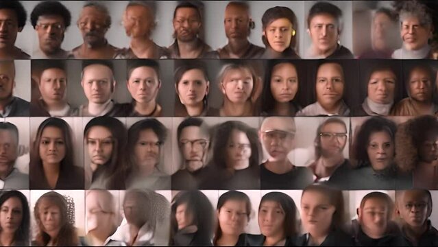 Varied Facial Expressions in Large Group of People Generative AI