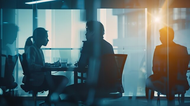 Business People Meeting Communication Discussion Working Office Concept : Generative AI