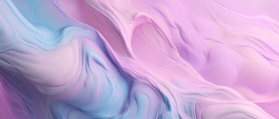 Obraz premium Abstract alcohol ink background with blend of pastel pink, hint of lavender and pastel blue liquids in motion. 