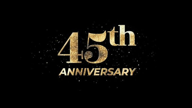 45th Anniversary Animation Text, Alpha Channel