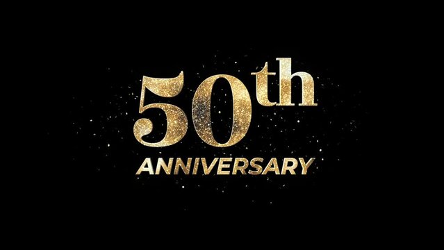 50th Anniversary Animation Text, Alpha Channel