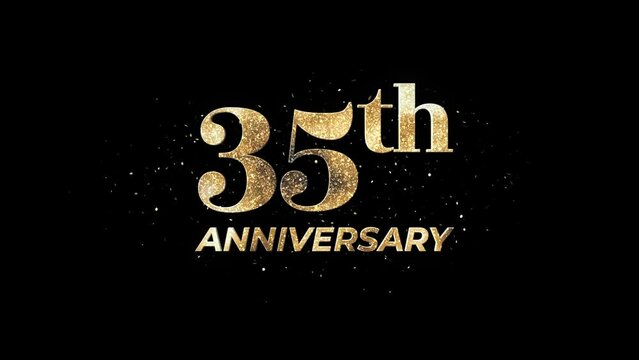 35th Anniversary Animation Text, Alpha Channel
