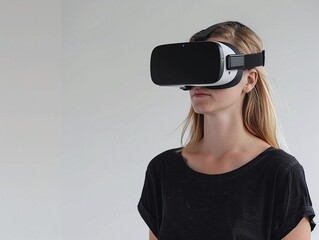 Generate a visual of VR used in therapy for phobia treatment