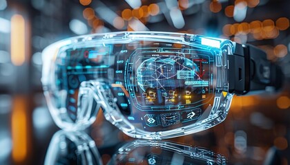 Illustrate the application of AR in smart glasses for realtime information display