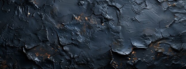 Black abstract background, rough dark texture with smeared elements