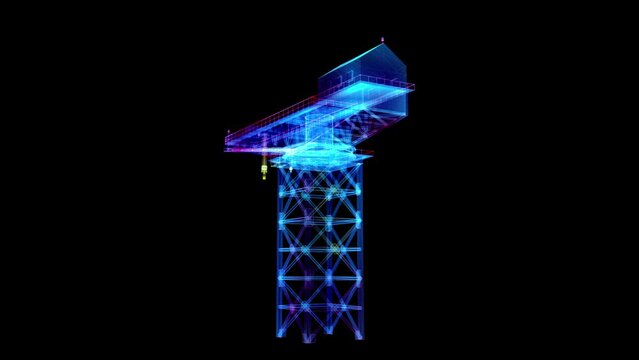 Shipbuilding titan crane. Cantilever crane for shipbuilding in port.