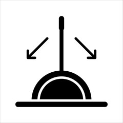 Lever icon vector isolated on white background, Lever transparent sign , sign and symbols in thin linear outline style