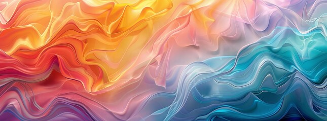 Colorful abstract background with wavy patterns and flowing shapes creating an artistic wallpaper design