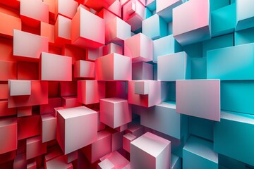 Obraz premium Colorful wall close-up with cubes