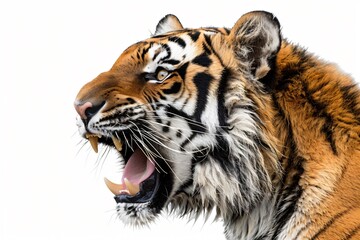 Obraz premium Snarling tiger focused on prey