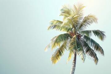 Palm tree standing in sunlight