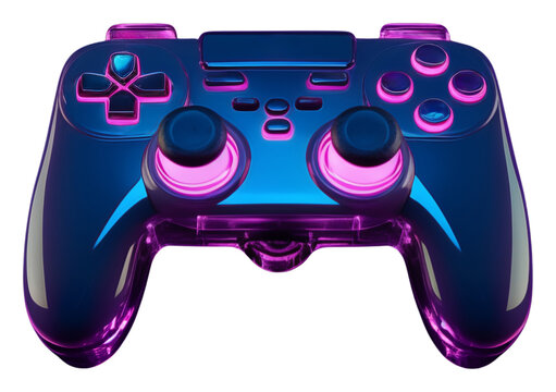 PNG Joystick violet light illuminated.