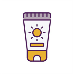 Sunscreen vector icon