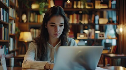 Entrepreneur Working Remotely in Modern Cafe