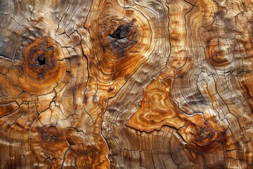 Detailed texture of an old wooden surface, highlighting natural patterns