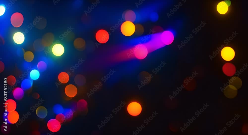 Poster abstract bokeh light effects with various colors and sizes. festive background for celebrations and 