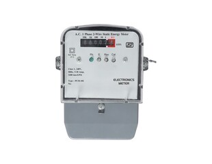Fototapeta premium Analog Electricity Meter Isolated on White Background
