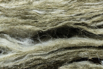 Construction glass wool macro shot, banner, background.