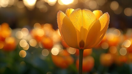 flowers leaves yellow background