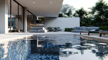 Swimming pool in model house