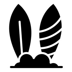 Adventure board icon, trendy design of surfboard

