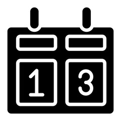 Obraz premium Scoreboard icon in glyph design 