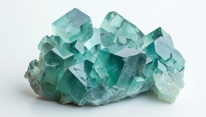 Blue green fluorite mineral specimen from China.