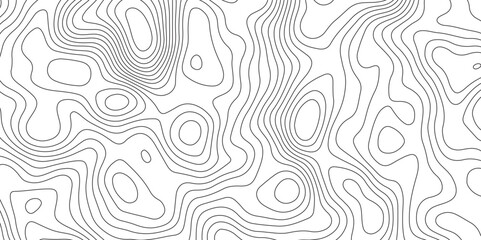 Abstract topography contour map background design .modern design with white background and black wave lines .geography contour map linear background vector illustration .