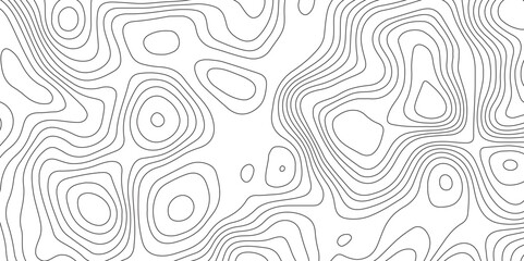 Fototapeta premium Abstract topography contour map background design .modern design with white background and black wave lines .geography contour map linear background vector illustration .