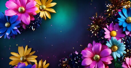 Obraz premium The image is a photograph of a path in a forest. The path is covered in fallen leaves and there are trees on either side of the path. The trees are in full bloom and there are pink flowers on the grou