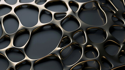 Abstract black and gold background design, network or honeycomb structure. Perfect for business, website, promotion.