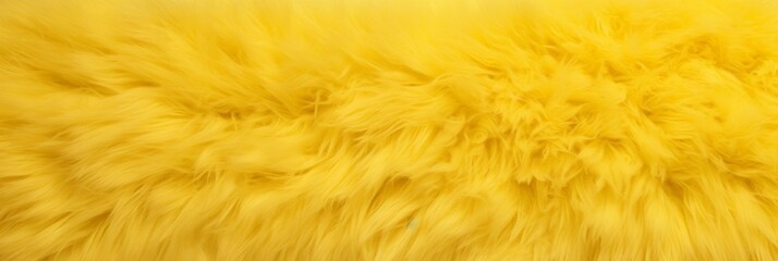 Fototapeta premium Abstract yellow fur texture illustration with soft, fluffy appearance, perfect for backgrounds and creative designs, horizontal with copy space. Textures, abstract art, fluffy design, vibrant colors 