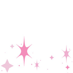 Luxurious decoration with shimmering pink stars.