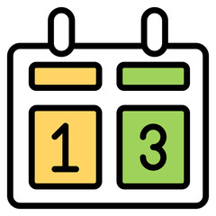 Scoreboard icon in colored design

