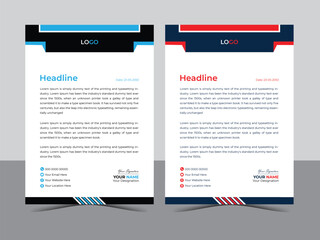 Letterhead Design Vector Template A4