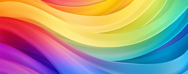 Vibrant LGBTQ+ Pride Rainbow Gradient Background for Modern Advertisements with Copy Space