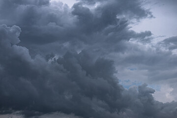 dramatic sky and gray clouds before the storm