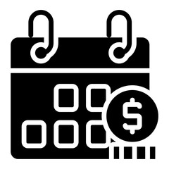 An icon design of payment schedule

