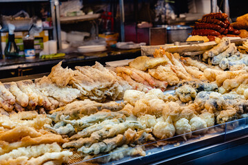 韓国　屋台　天ぷら　揚げ物